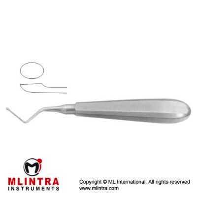 Kerpel Bone Curette Oval - Left Stainless Steel, 14.5 cm - 5 3/4"
